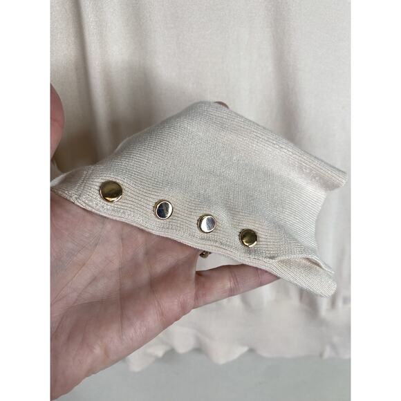 Zara Shirt Womens Size Large NEW Ivory Knit Long Sleeve Casual Cozy Chic Office - Picture 7 of 7